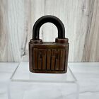 FRAIM SLAYMAKER FS Padlock Brass Old Vintage Embossed Lock - No Key