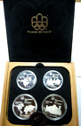 1976 Canadian Olympic Proof Silver Coins- Set of 4 -Pure Silver Melt 4.32 T. Oz.