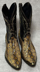 Laredo Western Boots Mens Cowboy Monty Faux Snake Golden Copper 68068