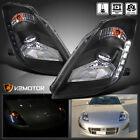 Fits 2003-2005 350Z Z33 HID Type Black Projector Headlights LED Strip Head Lamps (For: Nissan 350Z)
