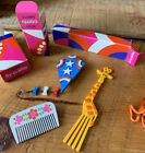 Avon Vintage 1970s Novelty Kids Jewelry lot (3) with boxes comb kite giraffe
