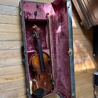Vintage Violin And Bow Parts In Case