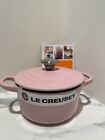 Le Creuset Cocotte Ronde 14cm 5 1/2 Inches Chiffon Pink Silver Knob Cast Iron