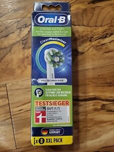 New ListingOral-B Cross Action Toothbrush Replacement Brush Heads White XXL Pack of 8 Seale