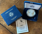 2011-W American Eagle Silver Proof Dollar in Original US Mint Box with COA