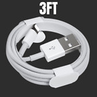 For iPhone 6 7 8 Plus 11 12 Pro XR XS Max USB Charger Fast Charging Cable 3 FT