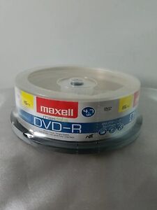New Maxell Max Data DVD-R Recordable Write Once Discs 4.7GB 16x 15 Pack Spindle