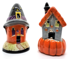 Halloween Haunted Houses Salt & Pepper Shakers By JOHANNA PARKER DESIGN