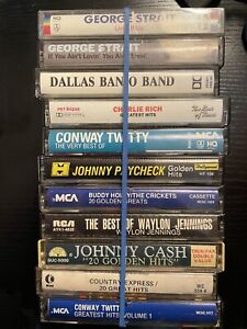 SET-2 Vintage Cassette Tapes, Country Western 60's, 70's, 80's & 90's YOU PICK!