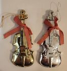 New ListingLot 2 Musical Instruments Vintage Plastic Violin Christmas Ornaments Hong Kong