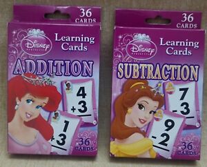 Disney Learning Flash Cards 2011 Kids Two Packs Addition Subtraction