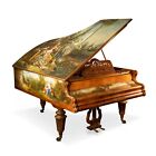 ANTIQUE AUSTRIAN HAND PAINTED PROMBERGER & SON GRAND PIANO, 19TH CENTURY