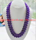 10mm Purple Russian Amethyst Gemstone Round Beads Necklace 25''