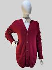 Vintage Scott & Charters of Hawick Men’s XL Red Cardigan Cashmere Sweater {6}
