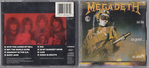 Megadeth - So Far, So Good... So What CD 1988 CAPITOL CDP 7481482 EARLY PRESS
