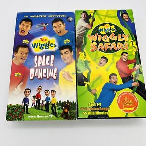 The Wiggles VHS Lot of 2 Space Dancing & Wiggly Safari - 2003 Children’s Tapes