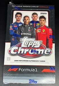 2020 TOPPS CHROME FORMULA 1 FACTORY SEALED 18 PACK HOBBY BOX - FIRST YEAR F1