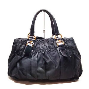 Prada Hand Bag  Black Nylon 432331