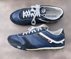 DIESEL RUNAWAY Shoes Sneakers Trainers Leather Blue Mens Sz 10.5 #00YD68