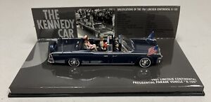 1961 Lincoln Continental - JFK Presidentail car Parade car with figures  1:43