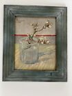 Almond Blossom Branch by Vincent Van Gogh Print Repro on Board Framed 13” X 11”