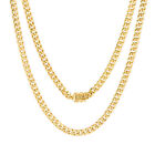 10K Yellow Gold Mens Italian 5mm Miami Cuban Link Chain Necklace Box Clasp 20