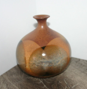 Robert Maxwell Pottery Craft California Overlapping Circles Design Vase R-539