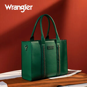 Wrangler Carry All Tote Country Western Designer Women's Purse Dark Green