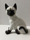 Vintage Ceramic Siamese Cat Kitten Figurine Music Box plays Memory from Cats BW