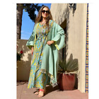 Pax Philomena Celesia Kimono Coat Boiled Wool India Lagenlook Green Reversible