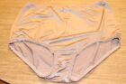 Vintage VASSARETTE Shiny Satin Undershaper Hi-Cut White Panties Bronze 2XL