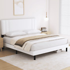 Fabric Upholstered Platform Bed Frame, No Box Spring, Noise-Free, Easy Assembly