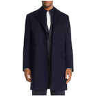 Corneliani ID Wool Topcoat Zip Out Bib Size 56R Navy Blue NWOT MSRP $2,295