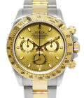Rolex Daytona Chronograph 18k Yellow Gold/Steel Champagne Dial Watch Y 116523