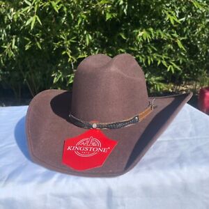 Men’s Brown Felt Cowboy Hat. Men’s Western Cowboy Hat. Sombrero Vaquero Cafe.
