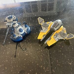 LEGO STARWARS Anakin Skywalker’s Jedi Interceptor, Droid Battle Tank Incomplete