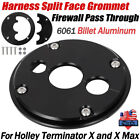 For Holley Terminator X Firewall LS Harness Split Face Grommet - 3 Hole Aluminum