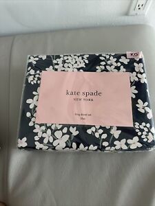 Kate Spade King  Duvet Set New Lilac Navy Floral  New OEKO-TEX certified India