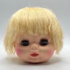Vintage Doll Head Horsman 1974 Blonde Blue Eye Open Close Hard plastic Parts