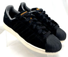 Adidas BA7365 Superstar Black Leather Lace Up Shell Toe Skate Shoes Mens US 7