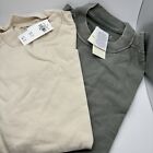 Abercrombie & Fitch 90's Vintage Inspired Tee Soft Lot of 2 Cream, Green Size S