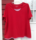 Catherines Supreme Collection Red Short Sleeve Layered Look Tee Size 2X 22/24W
