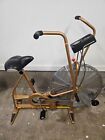 Vintage Schwinn Air-Dyne Stationary Gold Exercise Bike - Working Speedo