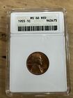 New Listing1955 lincoln cent Ms66rd Anacs Soapbox Old Holder B922