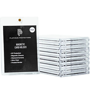 25 Pack Magnetic Card Holders for 55pt Trading Cards One Touch Fit
