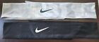 Nike Swoosh Headbands Lot Of 2- Black And White And Camo Grey