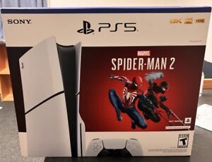 Sony PS5 Slim Disc Console Marvel's Spider-Man 2 Bundle 1TB New