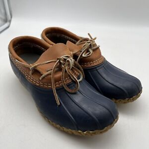 LL Bean Bean Boots Womens Size 7 Gumshoe Duck Boots Brown 60009 Maine USA