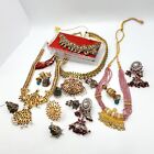 1.2lb+Box Taste of Asia Gold+Silver Tone Costume Jewelry+Earrings Pierced Lot