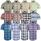 Plaid Shirt Mens Short Sleeve Button Down Collar One Pocket NEW Colors TRUE FIT